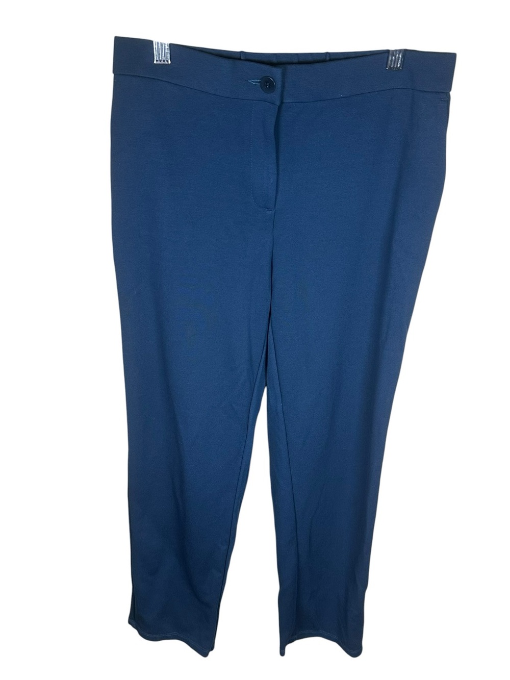Eileen Fisher Tencel Knit Ankle Pants Blue Pull On Career Office Minimalist S